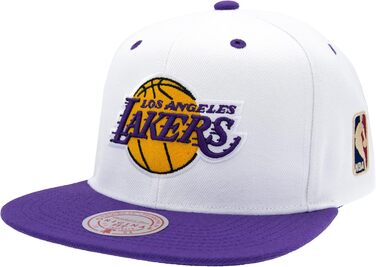 Кепка Mitchell & Ness NBA Lakers Snapback, універсальний розмір, біло-фіолетова