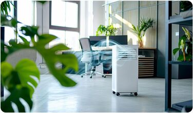 Мобільний кондиціонер Berdsen 5-в-1 10000 BTU: охолодження, осушення, вентиляція, авто- та нічний режими, керування Tuya Smart App, енергоефективний