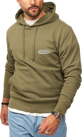 Світшот Jack & Jones чоловічий з капюшоном, логотип S, хакі