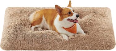 Ліжко для собак Feandrea з м'яким лежаком, 65x45 см, Ombré Grey, машинне прання, багатофункціональне, PGW200G01