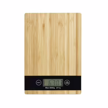 Relaxdays Digital Kitchen Scale Bamboo