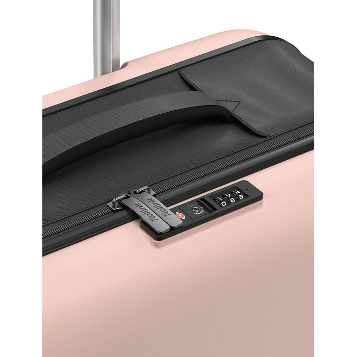 Чемодан Rollink Vega 360, чорний, 104L, 4 колеса, інноваційний замок, міцний, екологічний, для перевірки багажу