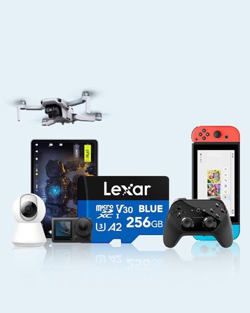 Карта пам'яті MicroSDXC Lexar Blue 256GB, швидкість до 160 МБ/с, UHS-I (набір 2 шт)