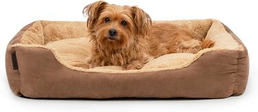 Килимок для собак Lionto з двостороннім подушками та антиковзною основою, 75x60 см, коричневий/бежевий