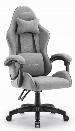 Ігрове крісло Cabro C500, сіро-чорне, тканина
