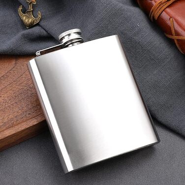 Фляга сталева 4oz з воронкою, не протікає, для чоловіків та жінок