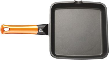 Обертальний шампур BRA Efficient Orange 28 см, литий алюміній, антипригарне покриття Platinum Plus, для індукційних плит