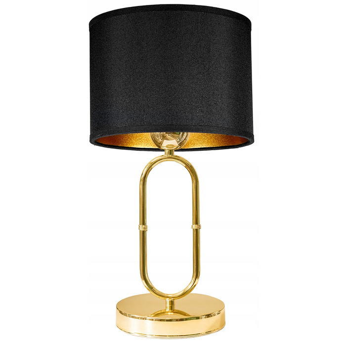 Настільна лампа Glimex сучасна, чорно-жовта, 60 Вт