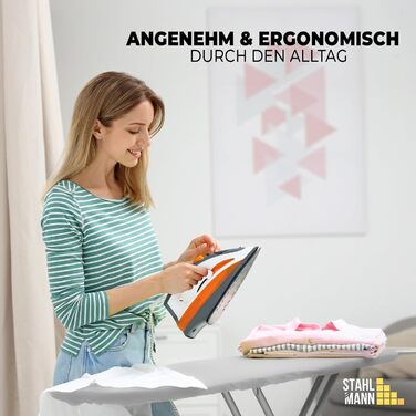 Прасувальна дошка STAHLMANN® 105x30 з неслизькими ніжками – міцна та стійка – Made in EU