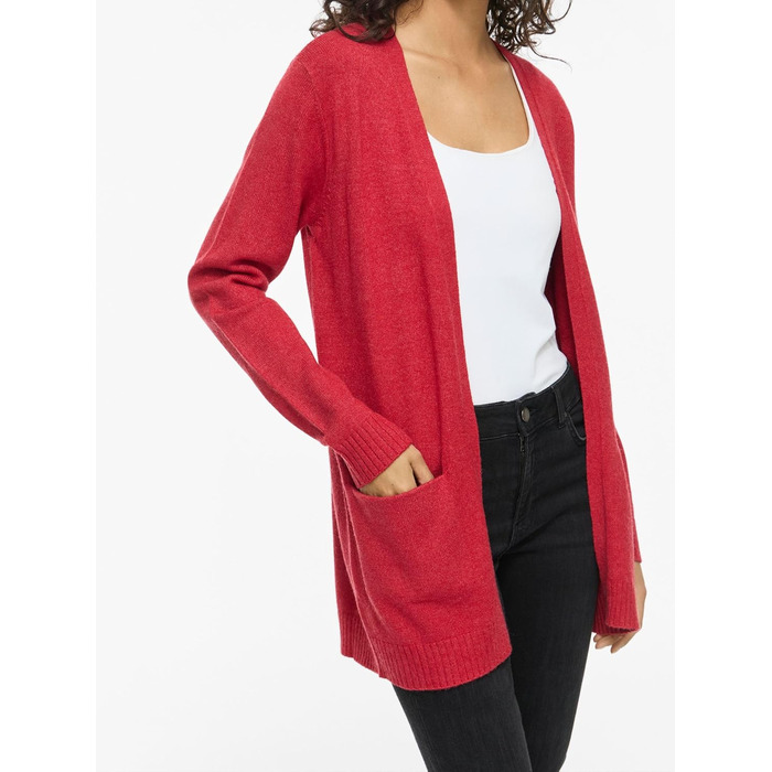 Кардиган Vila Feale VIRIL Basic Savvy Red1 (L) - жіночий в'язаний кардиган