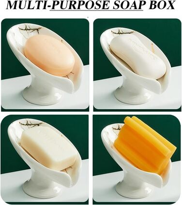 Керамічна мильниця-органайзер для мила, шампуню, чорного кольору, вінтажний дизайн, самостійно витікає