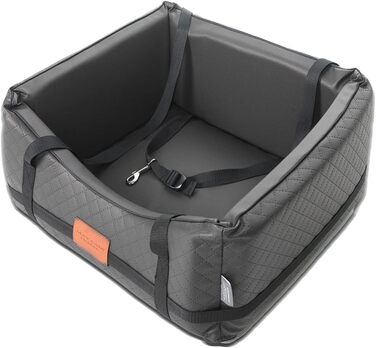 Автокрісло для собак Mayaadi-Home з штучної шкіри, 65x55x25 см, темно-сірий