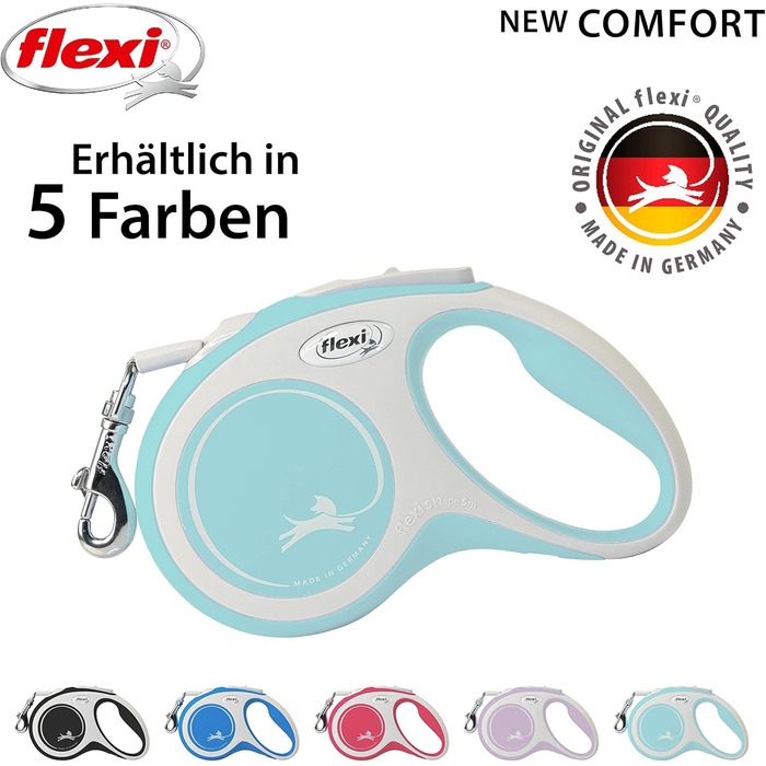 Flexi Comfort L рулетка для собак до 50 кг, 8 м, світло-блакитна