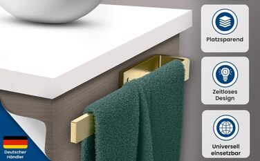 Настінна полиця для рушників rtmr, з кріпленням для свердління, преміум-якість, з алюмінію, 38 см, для ванної кімнати та гостьового туалету