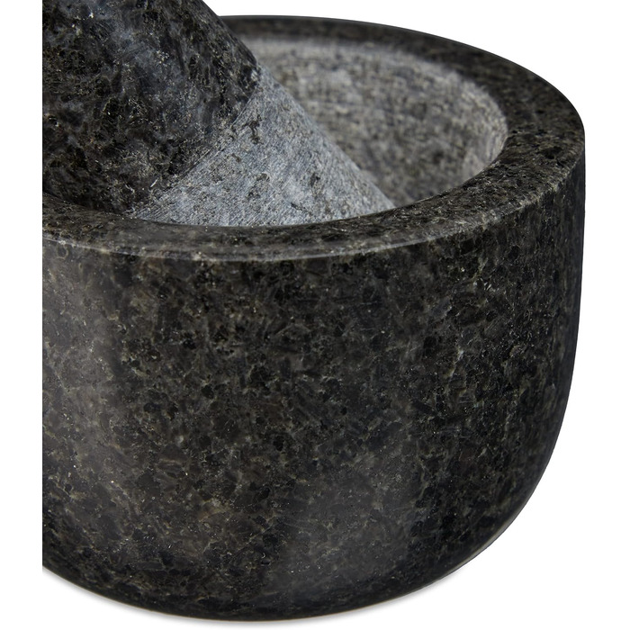 Гранітний ступка з пестиком Relaxdays, сірий, Ø 8,5 см, об'єм 100 мл