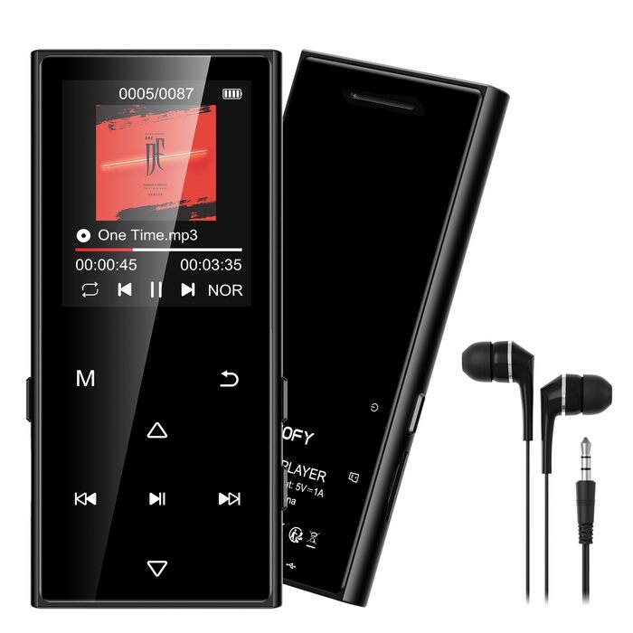 MP3-плеєр SWOFY 128GB з Bluetooth 5.3, 1.8