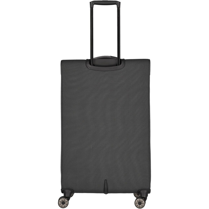Travelite 4-Wheel Luggage Size L Softshell made from recycled material, Luggage Series VIIA: Trolley with expandable gusset + edge protection, 77 cm, 91-103 liters (Large Trolley (77 cm), Slate Grey)