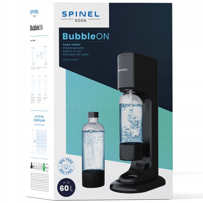 Сифон для газування води Spinel Soda з 3 пляшками BPA Free