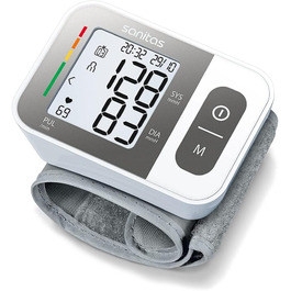 Тонометр Sanitas SBC 15 на зап'ястя, автоматичний вимірювач артеріального тиску та пульсу, функція попередження про можливі аритмії