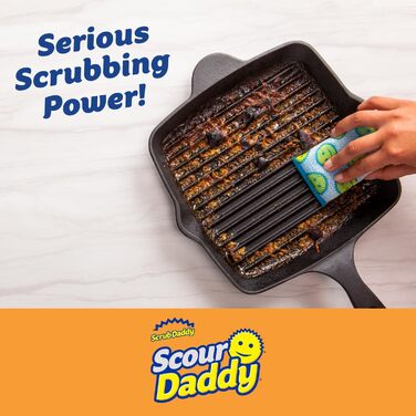 Scrub Daddy Scour Daddy Scrub Sponges for Various Surfaces, Scratch-Free Mesh Fabric, Does What Scrub Sponges Can't, Durable, Odor-Resistant, Scratch-Proof, 3-Pack (12-Pack)