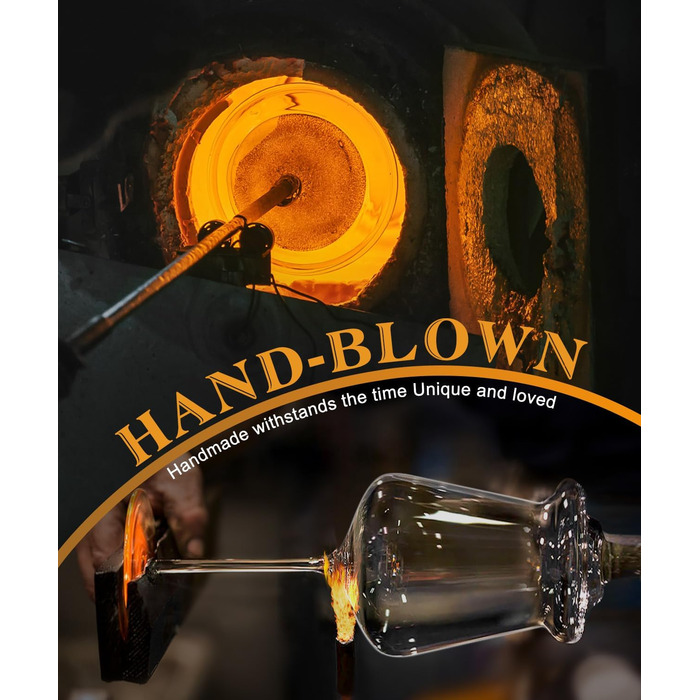 Набір келихів для червоного вина OJA, 4 шт., великі бургундські келихи, 652 мл, виготовлені з ручного видутого кришталевого скла, прозорі, ідеальні для дегустацій вина, дня народження, Різдва, ювілею