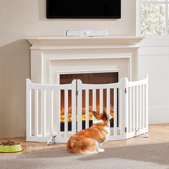 Захисне огорожа для собак Yaheetech, 60,5 x 151,5 см, 3 панелі, біла