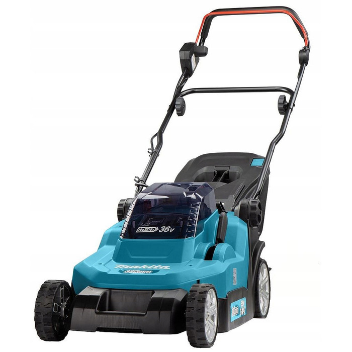 Акумуляторна газонокосарка Makita DLM382PT2 LXT 36V (2x18V) з 2-ма АКБ по 5Ah, ширина зрізу 38 см, травозбірник 40 л