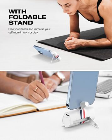 Power Bank VIYISI 5000mAh 20W з бездротовою зарядкою та LED-дисплеєм, сумісний з iPhone 14/12/11/X/8 та ін. (Білий)
