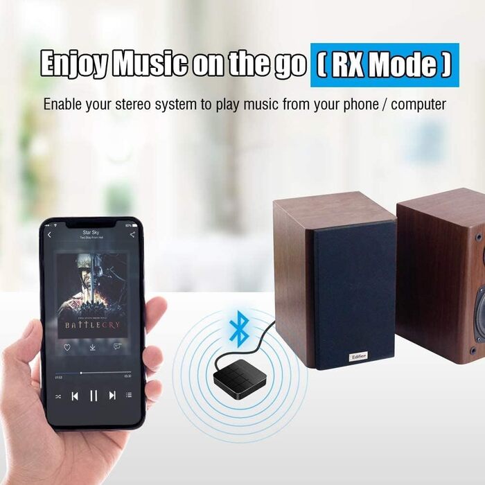 Bluetooth передавач/приймач 2-в-1, адаптер 5.0, HD, низька затримка, для TV, PC, навушників, динаміків, авто радіо (KN321)