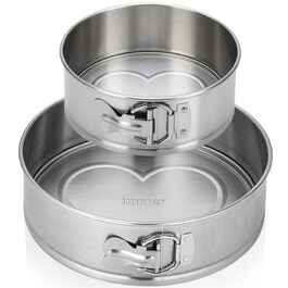 Форма для випічки Immer з нержавіючої сталі 18/8, роз'ємна, 2 шт (25 та 18 см), без покриття, безпечна для посудомийної машини