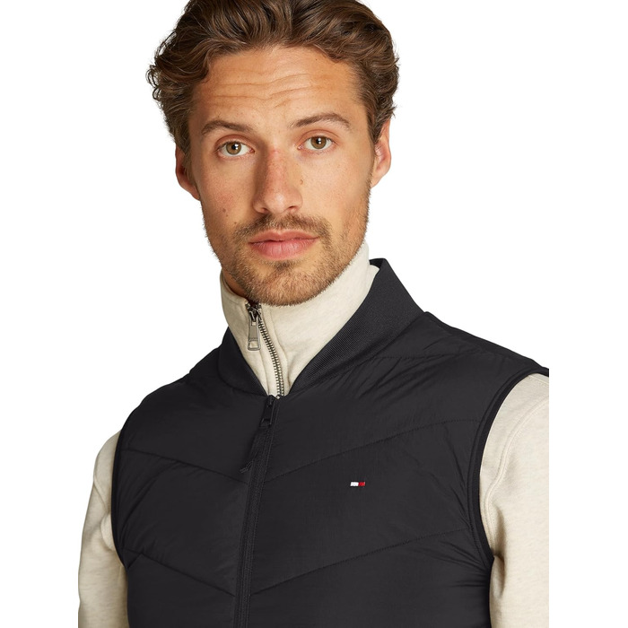 Жилет чоловічий Tommy Hilfiger Mix Quilt, водонепроникний, 3XL, великі розміри (Чорний)