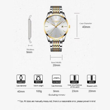 Чоловічий годинник на зап'ясті з нержавіючої сталі, водонепроникний, класичний, з великим циферблатом, мінімалістичний, аналоговий кварцовий годинник для чоловіків, блакитний (Ss-jb)