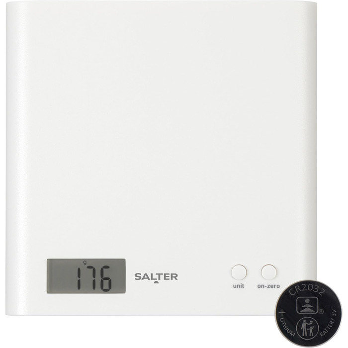 Кухонні ваги Salter 1066 BKDRAS15 Arc - цифрові, чорні, з LCD дисплеєм, функція таро