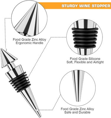 Набір викруток для вина, 5 шт. з пробкорізами та затискачами для пляшок. Подарунковий набір сомельє.