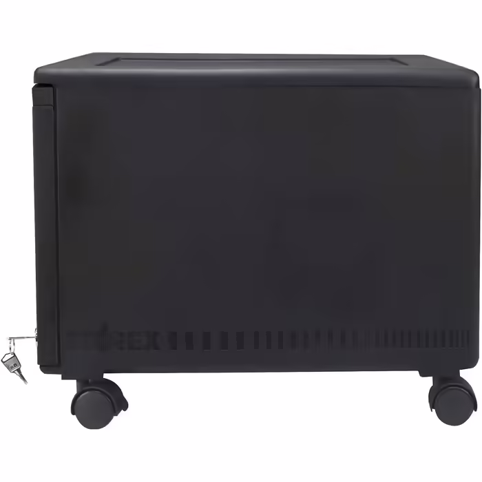 Storex 61264A01C File Cabinet with 1 Drawer, Steel, with Lock and Key, 37 x 32 x 46 cm, Black/Dark Gray