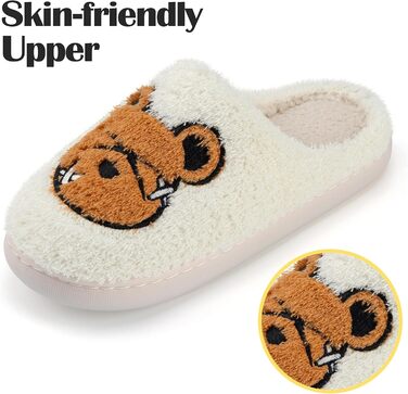 Тапочки зимові Mishansha для жінок та чоловіків, теплі плюшеві, з піною пам'яті, розмір 36-47, жовті та білі