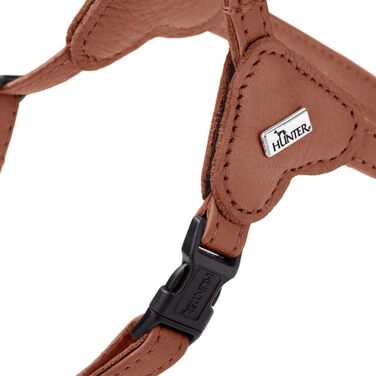 Нашийник для собак HUNTER SOHO MINI, колір: коричневий (cognac), шкіра, для маленьких собак та цуценят, Made in Germany, розмір XS