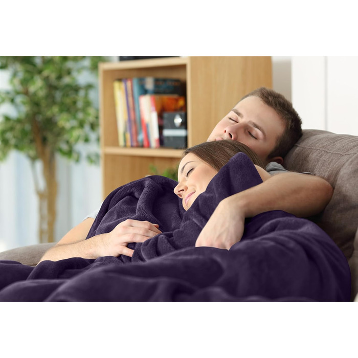 Плед Utopia Bedding: теплий та м'який флісовий плед 200x150 см (Lila)