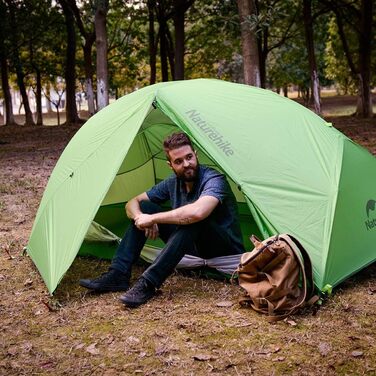 Намет Naturehike Star-River 2 особи, ультралегкий, водонепроникний для походу та кемпінгу (20D, зелений)