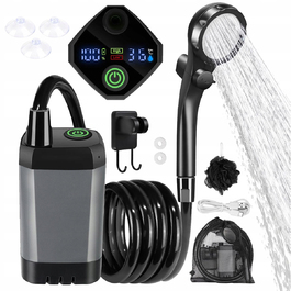 Бездротовий кемпінговий душ з акумулятором 6000 мАг та LCD-дисплеєм