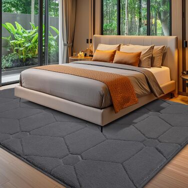 Sour Lemon Rug Living Room 160x230cm, Rug Gray Washable Rug Children's Room Fluffy Rug Bedroom Carpet Rugs Area Short Pile Fluffy Non-Slip Children's Room Rugs