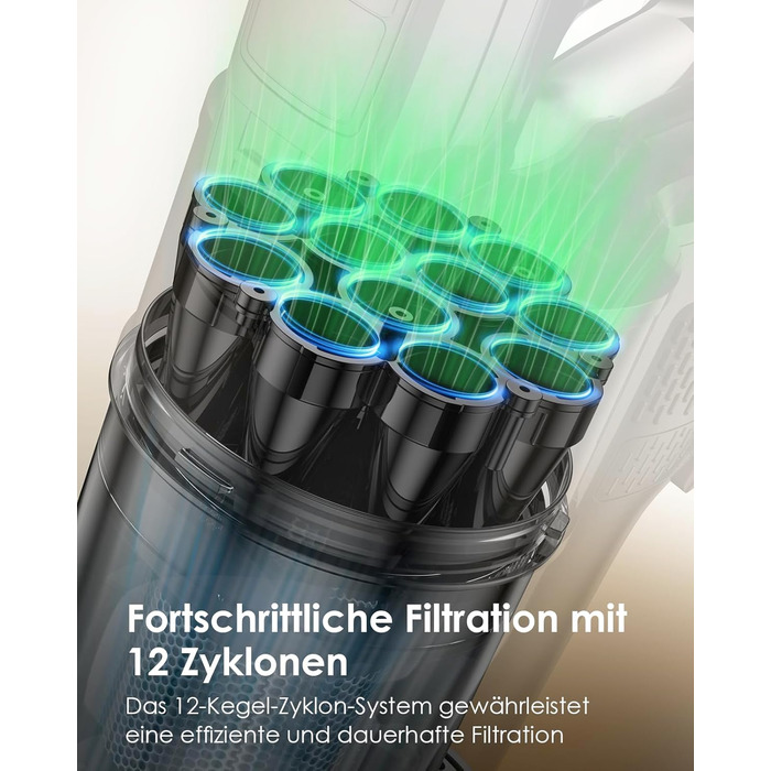 Бездротовий пилосос Linkifly A11: потужний акумуляторний пилосос, 600 Вт, 48 кПа, 60 хв роботи, технологія Anti-Tangle, для твердих підлог, килимів та плитки