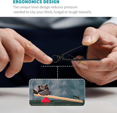 Набір для манікюру та педикюру SZQHT для товстих та врослих нігтів, чорний