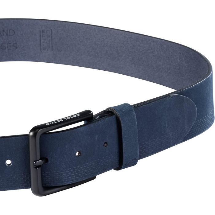 Чоловічий шкіряний ремінь Camel Active з нубуку (M, темно-синій)