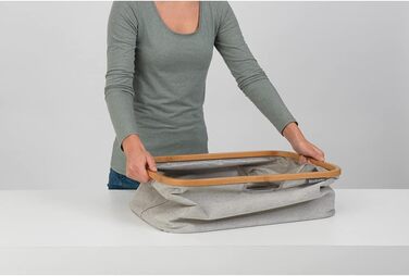 Складаний кошик для білизни Brabantia 40 л, водостійкий, для зберігання іграшок та паперу, органайзер, сірий, багатофункціональний