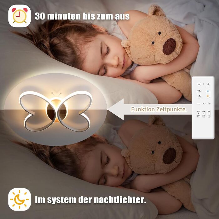 LED Ceiling Light for Kids' Room Lamp Ceiling, Dimmable Kids' Room Ceiling Lamp with Remote Control, 32W Kids' Room Ceiling Light Cloud for Living Room, Bedroom (48cm, Warm White Dimmable)