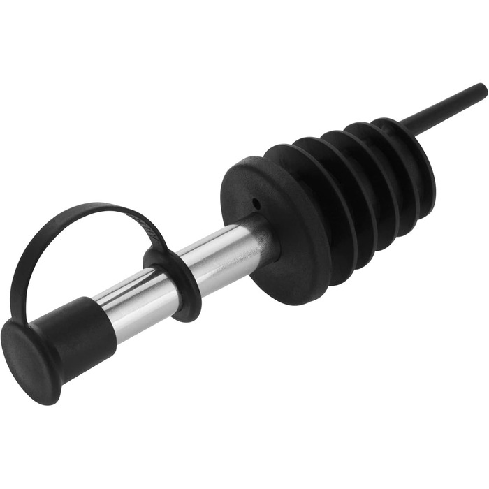 Виливний для пляшок Westmark 2 - Inox Eco-Pour, нержавіюча сталь, з кришкою, чорний/хромований