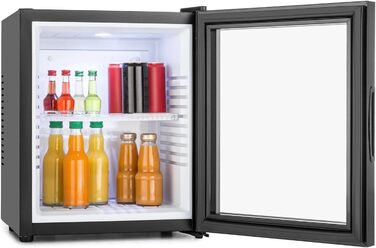 Міні-холодильник Klarstein MKS-13 Minibar: 36 літрів, тихий, легкий у чищенні, чорно-сріблястий