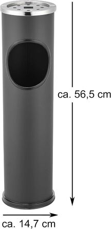 Металева підставка-попільниця для вулиці та дому, чорна. Відро для сміття, стійка, для входу, анти-вітер.