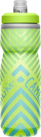 Пляшка для води CAMELBAK Podium Chill 620 мл для спорту, бігу, велоспорту, походів, подвійні стінки, лайм/синя